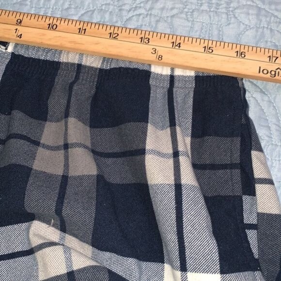 Nautica Womens Plaid Sleep Pants Size L Navy & Gray Polyester - Picture 8 of 9